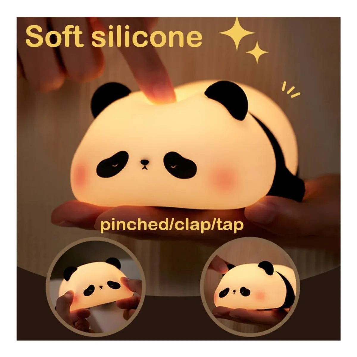 Lámpara Led Panda,luz De Noche Regulable 3 Niveles
